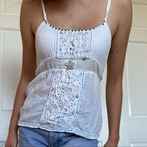 Free People Beachy White Tank